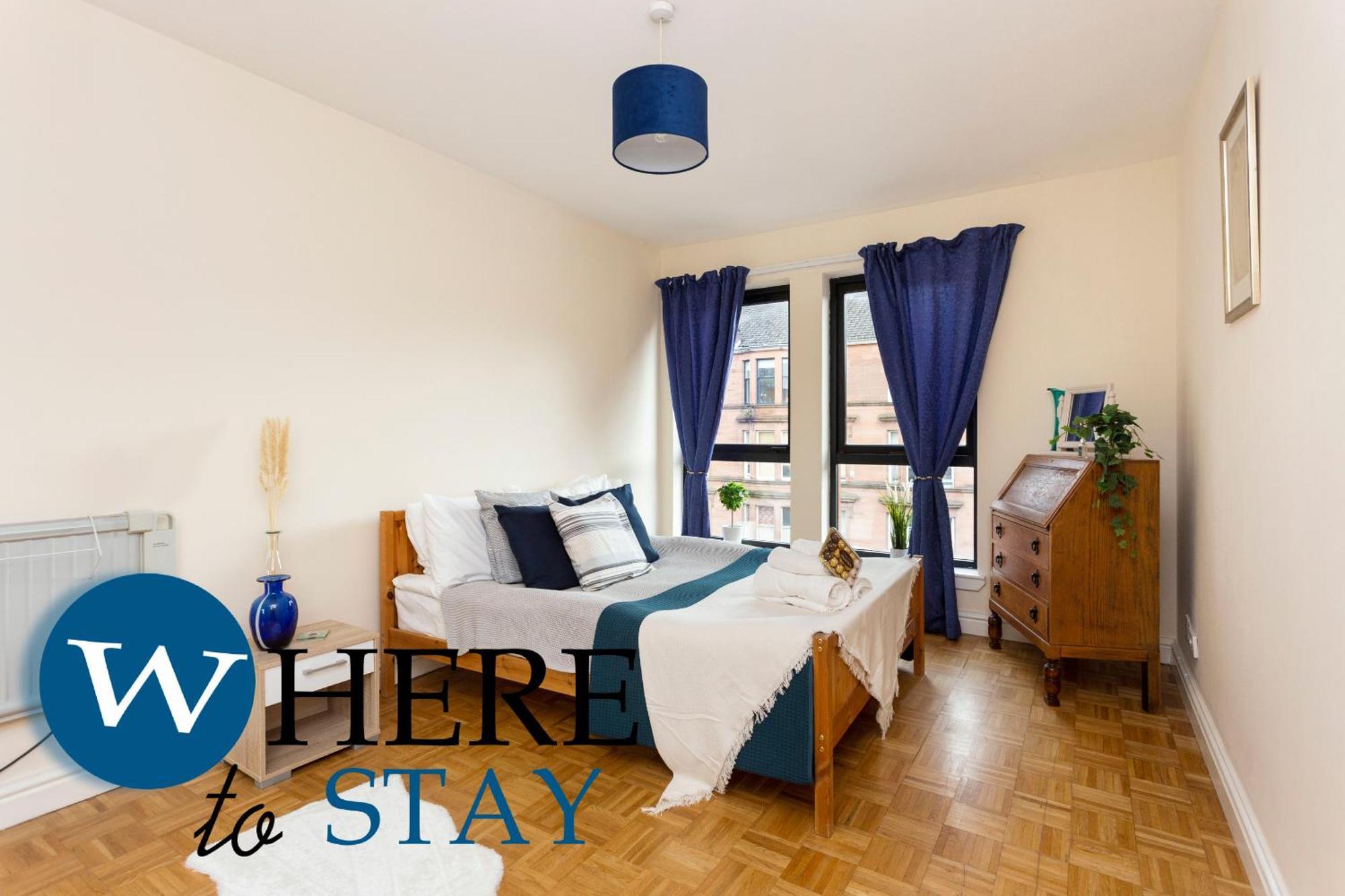 Bright 1 Bedroom Apartment-Private Parking Glasgow Extérieur photo