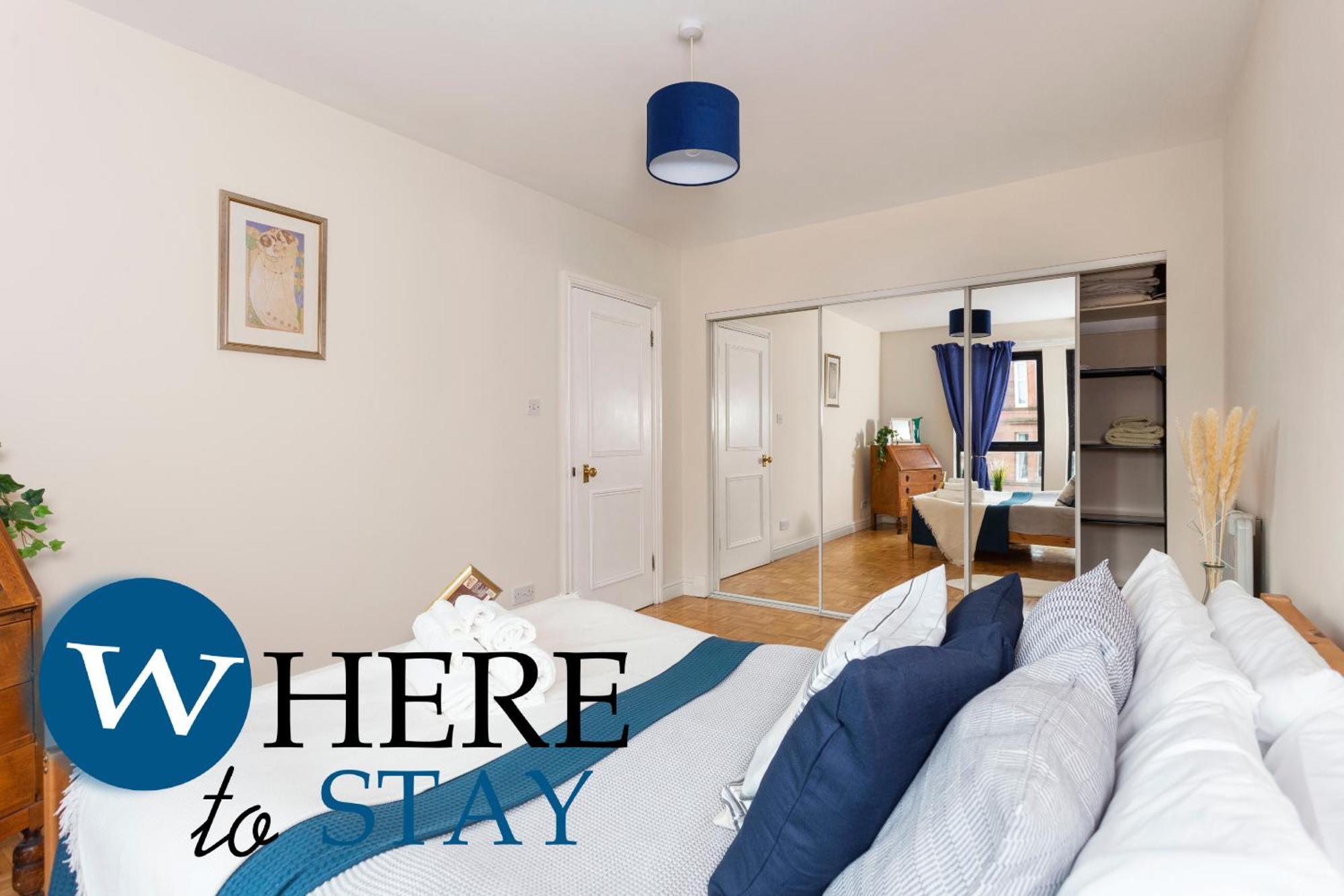 Bright 1 Bedroom Apartment-Private Parking Glasgow Extérieur photo