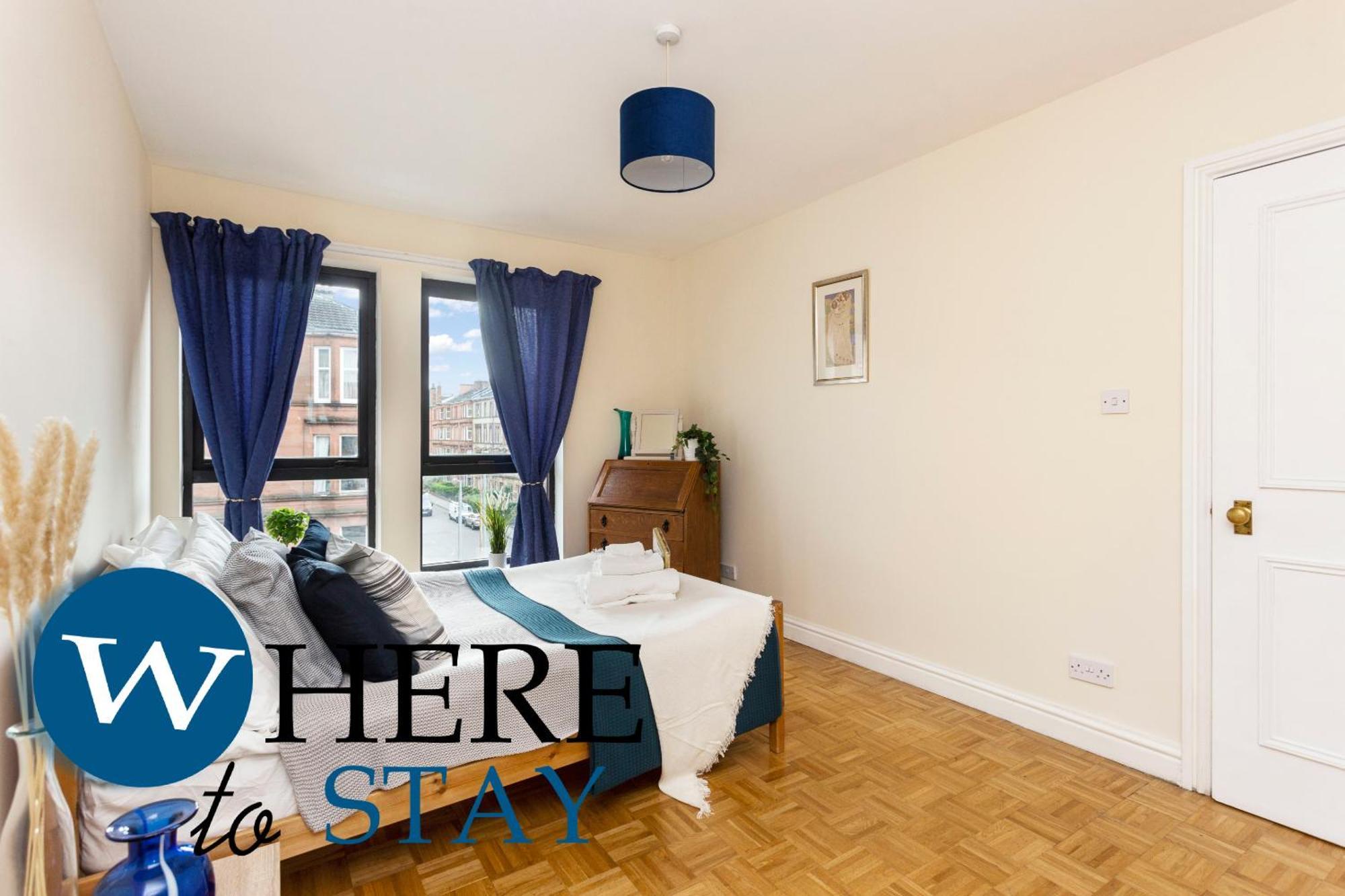 Bright 1 Bedroom Apartment-Private Parking Glasgow Extérieur photo