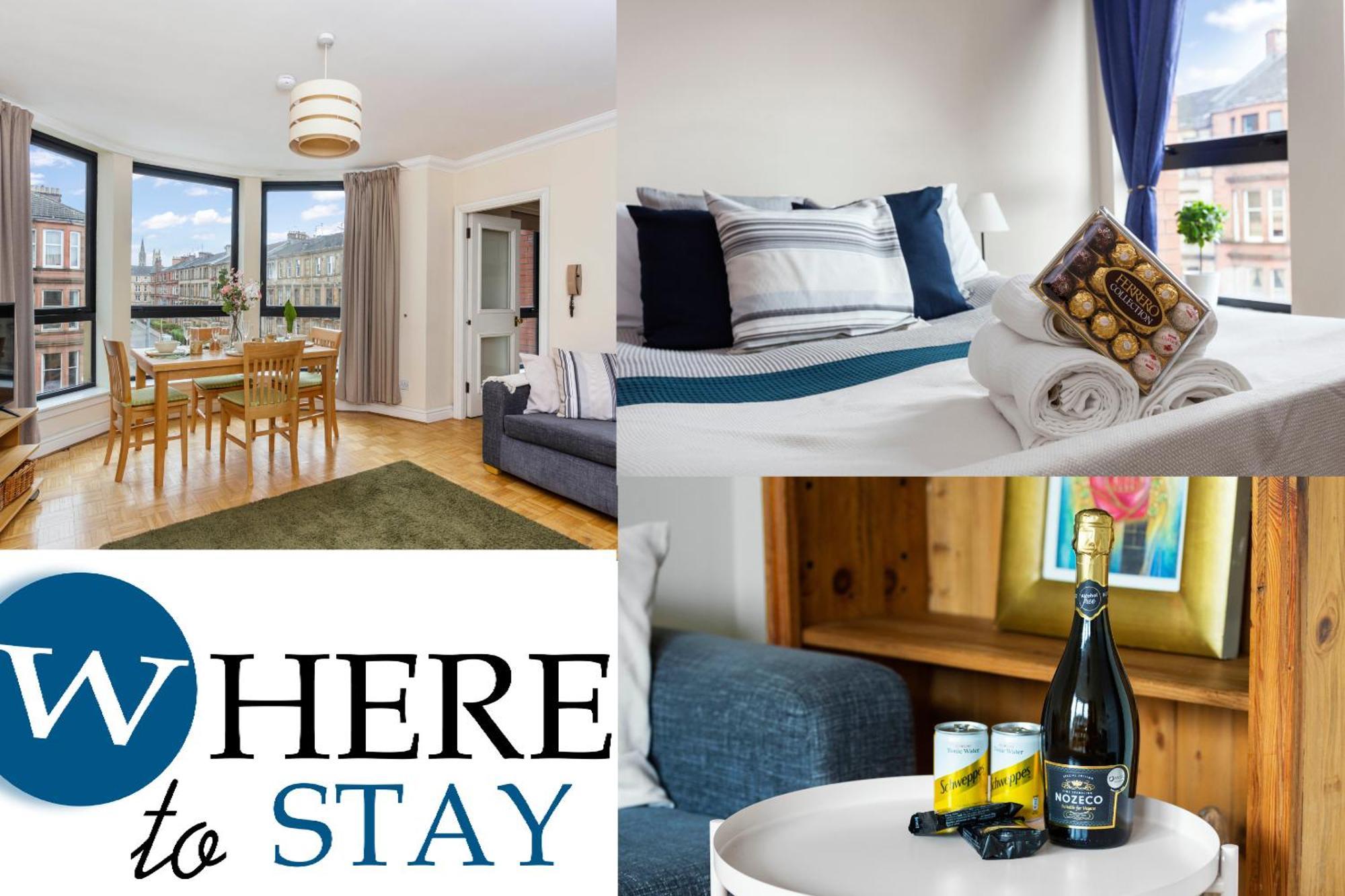 Bright 1 Bedroom Apartment-Private Parking Glasgow Extérieur photo
